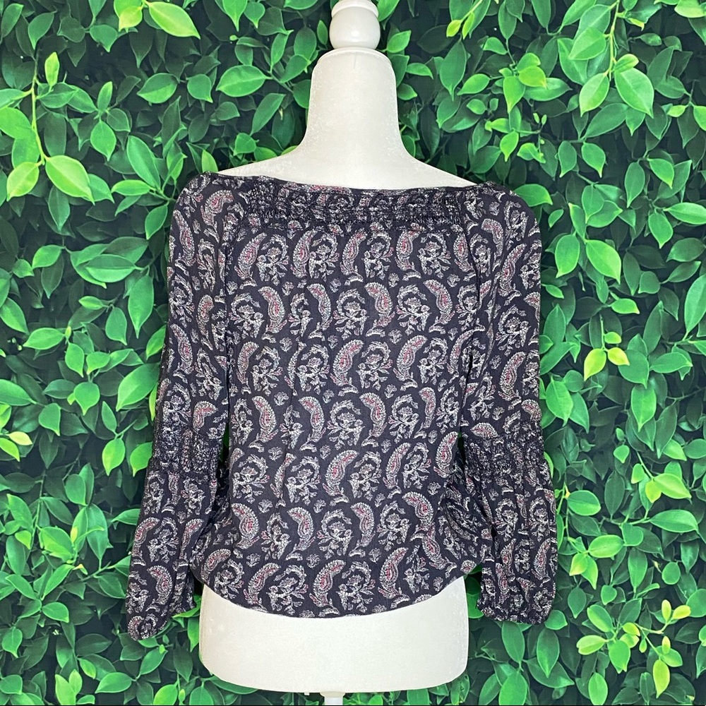 American Eagle Paisley Patterned Wide-Open Neckli… - image 3